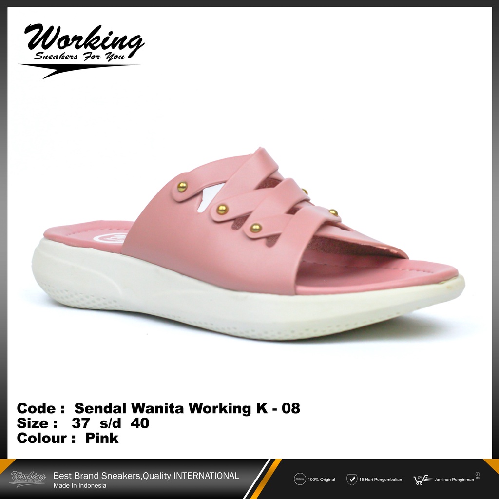 Sandal Slop Wanita Terbaru Working K-08 Size 37-40