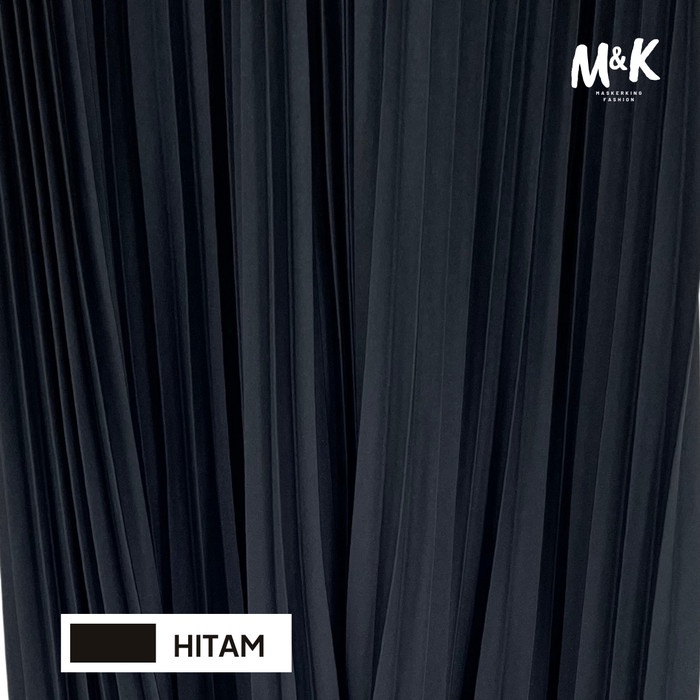 Celana Kulot Jumbo Rok Kulot Plisket / Rok Wanita / rempel panjang musliman Hitam X1U2 Fashion Wanit