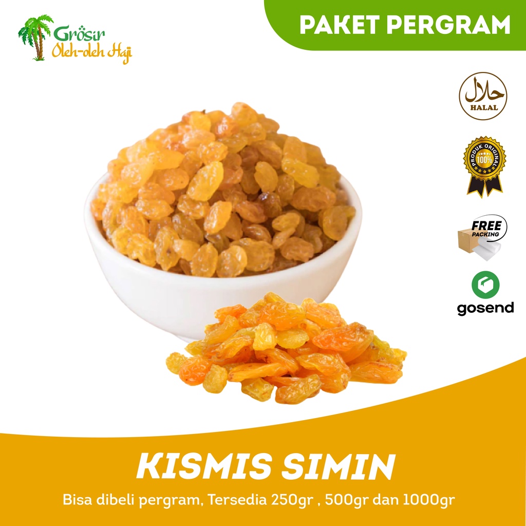 Kismis Asam Manis Golden Raisin Enak &amp; Fresh Cocok Untuk Oleh-oleh Haji Umroh Camilan Sehat