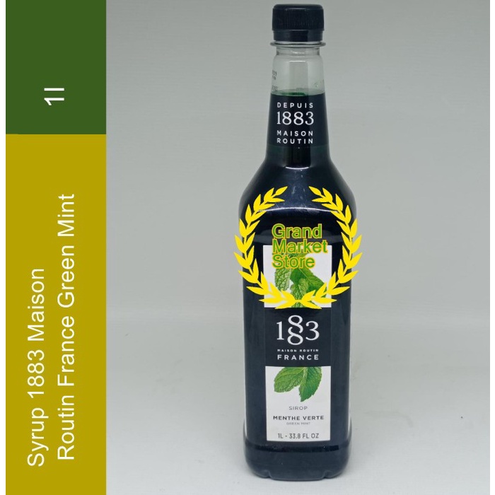 

SYRUP 1883 MAISON ROUTIN FRANCE GREEN MINT FLAVORED 33.8 FL OZ 1LTR