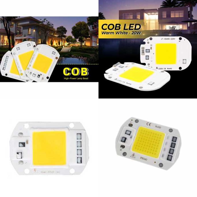 Modul Chip Lampu COB LED Floodlight Spotlight 220V 20W 50W - Cool White Warm White