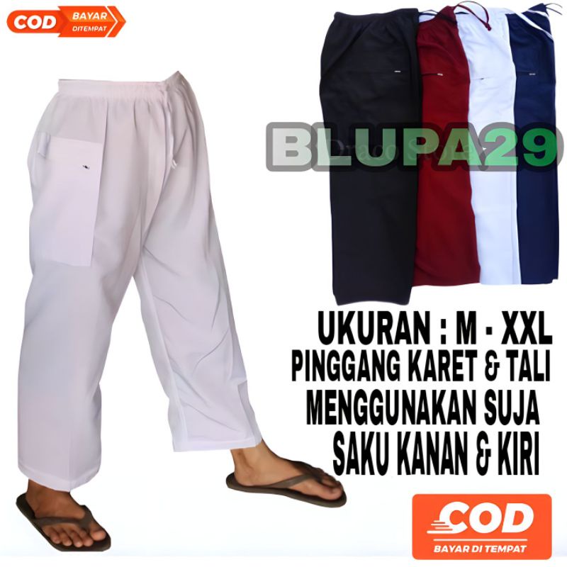 COD Celana Sirwal Pria Pangsi Jumbo Komprang Dewasa Sholat Umroh Termurah Berkualitas Size M L XL XXL