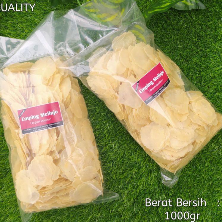 

12.12 MALL Emping Melinjo Mentah 1kg super tipis Asli Khas Limpung