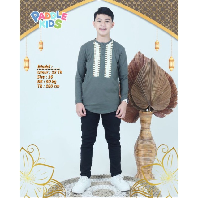 KURTA PADDLE BOY SLUB KATUN KURTA PADDLEKIDS SIZE 8-16t nablfashion