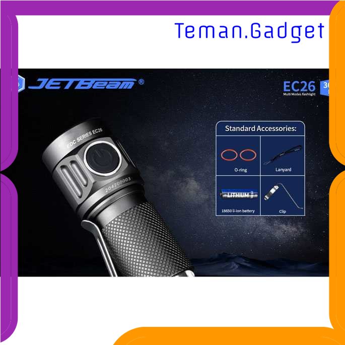 TG-SNT JETBeam Senter LED Mini 4  XP-L HI 3600 Lumens - EC26