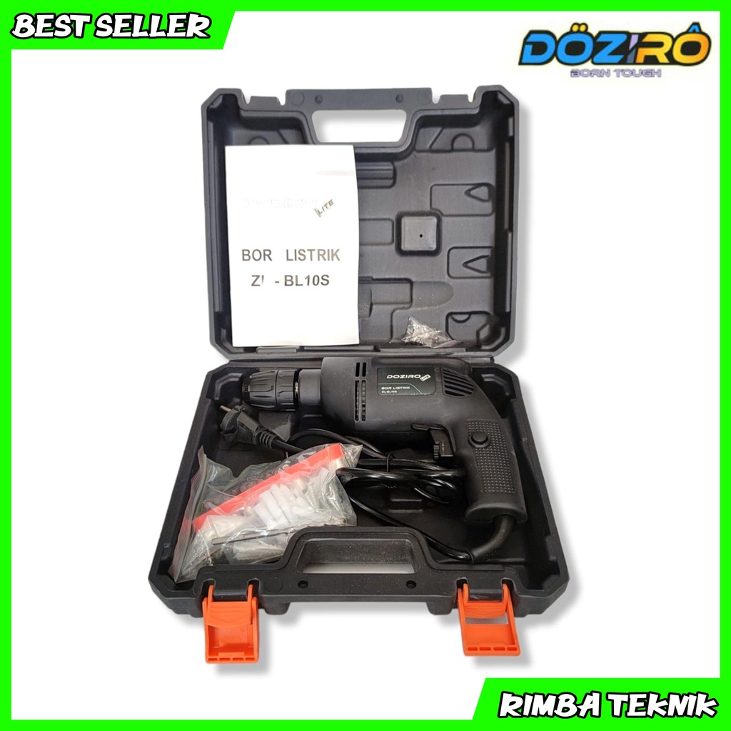 FREE KOPER Mesin Bor 10mm DOZIRO LITE Elektrik Drill Variable SPeed Bolak Balik Termurah