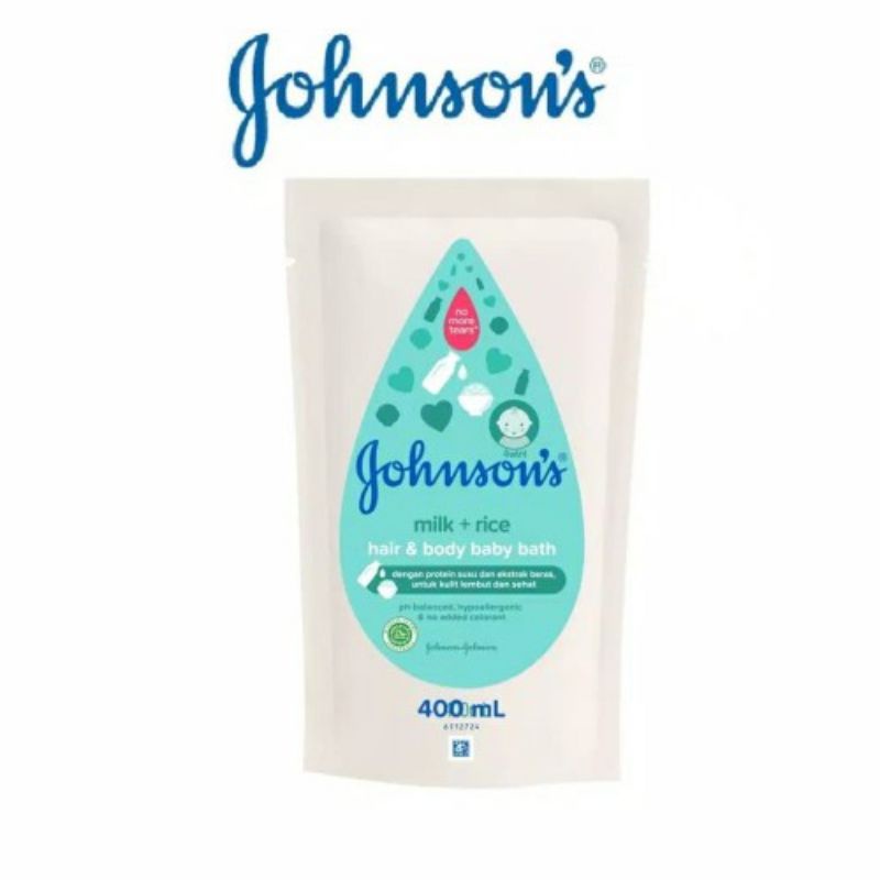 JOHNSON N JOHNSON JOHNSON BABY MILK BATH REFIL 400ML SABUN CAIR BAYI SABUN BAYI PERAWATAN KESEHATAN 