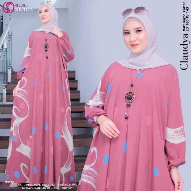 Kaftan Jumb0 - Kaftan Rayon -kaftan Viral -Wanita - Claudya Kaftan Kondangan Size Jumbo