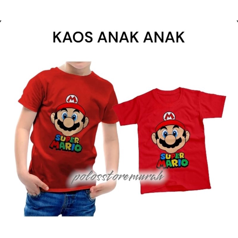 Kaos Anak Distro MARIO BROSS SUPER MARIO