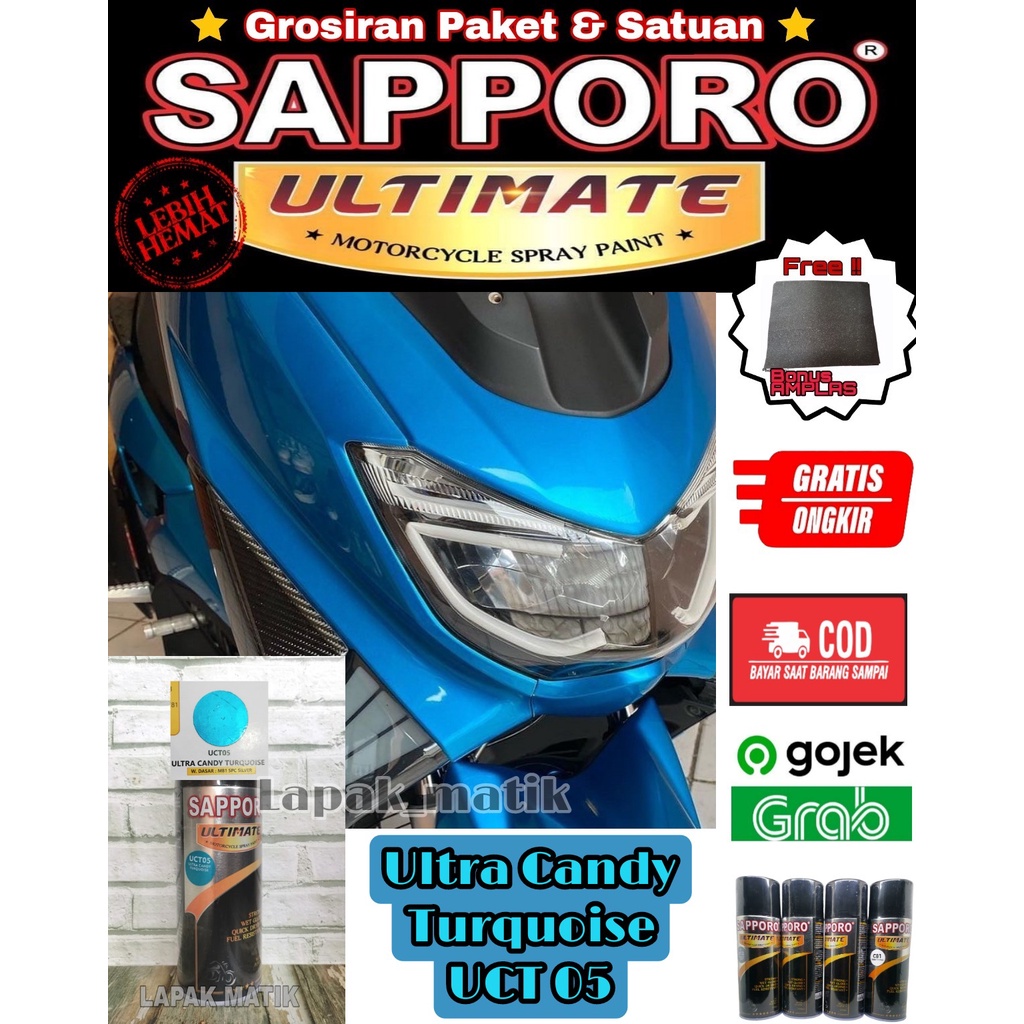 SAPPORO ULTIMATE UCT05 ULTRA CANDY TURQUOISE / CAT SPRAY SEMPROT AEROSOL