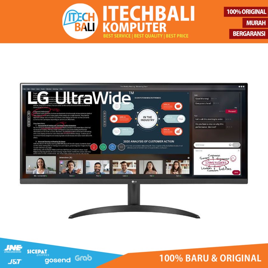 Monitor LG 34WP500-B 34'' UltraWide™ FHD HDR FreeSync™ | ITECHBALI