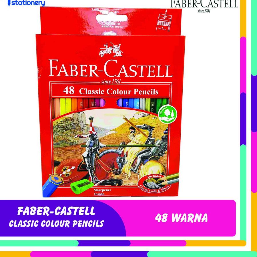 

Hot FABER-CASTELL CLASSIC COLOUR PENCIL 48 WARNA PANJANG