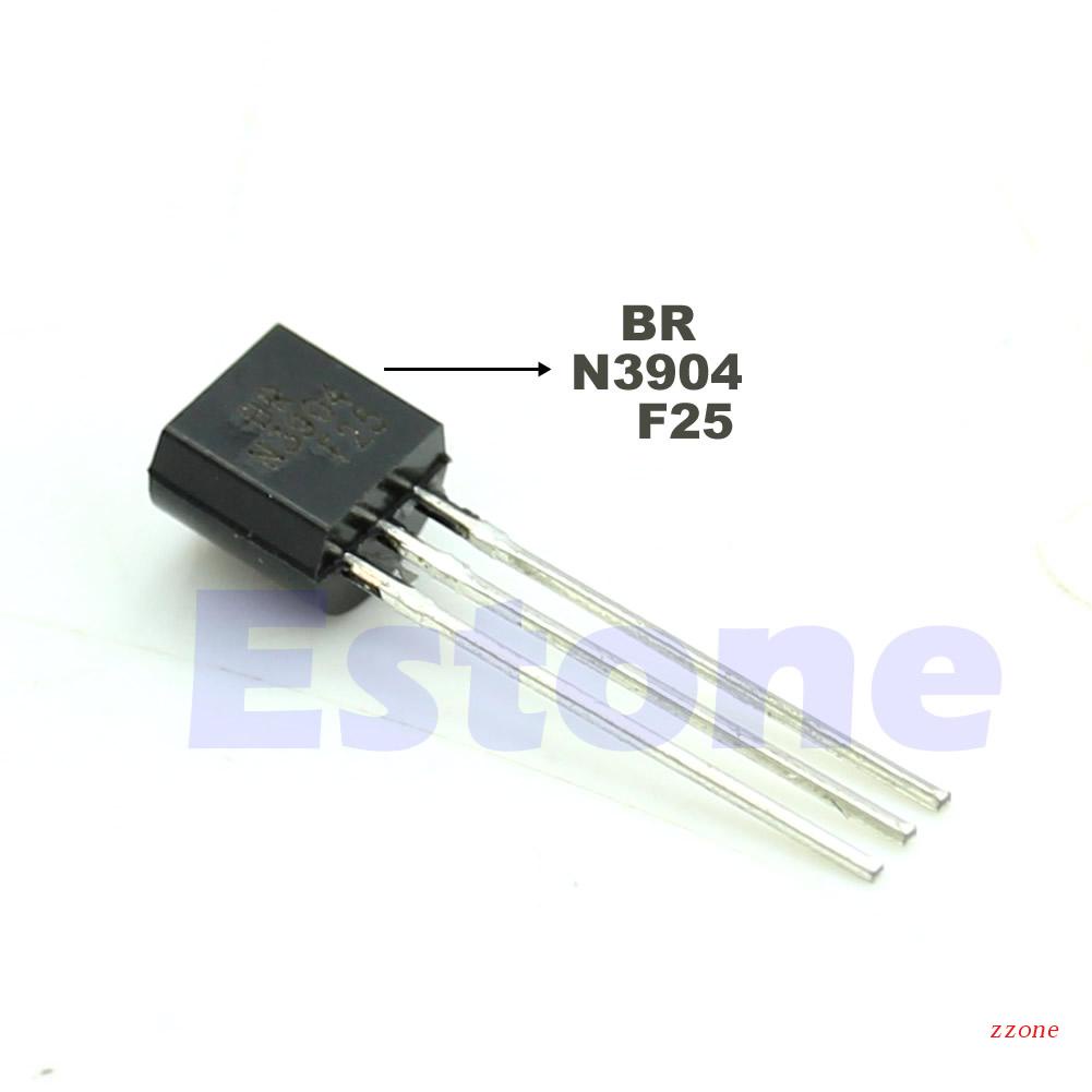 Zzz New 100Pcs Transistor Tujuan Umum 2N3904 TO-92 NPN Baru