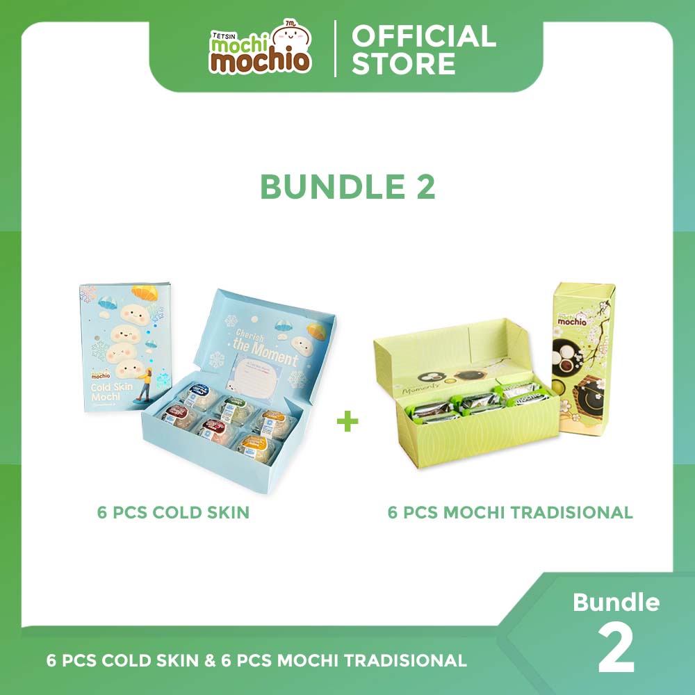 Tetsin Mochi Mochio - Mochi Traditional 6 pcs & Cold Mochi 6 pcs