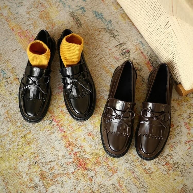 SEPATU LOAFERS WANITA MUSIM SEMI KULIT PREMIUM 036