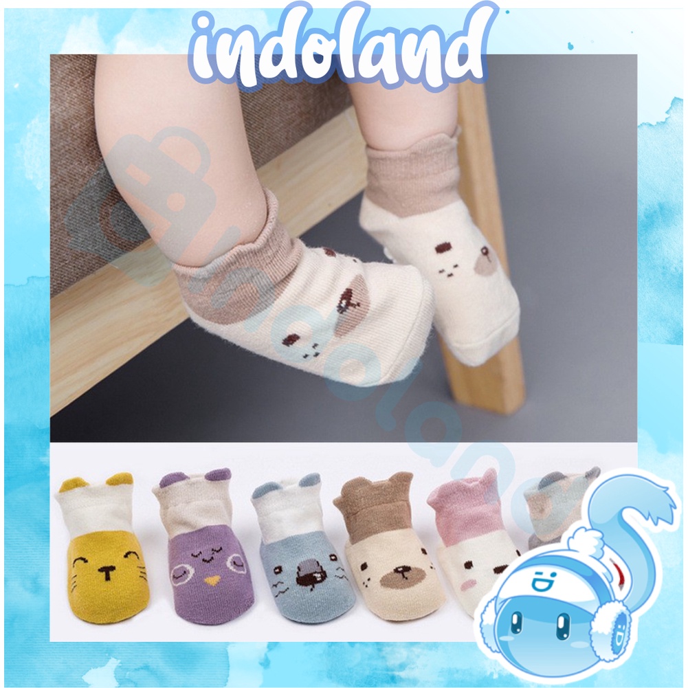 ☀INDOLAND☀ Kaos Kaki Anak Dengan Antislip / Kaos Kaki Bayi 0-3 Tahun KK035