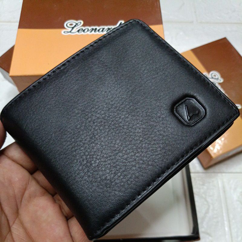 Dompet Lipat Kulit Leonardo // Dompet Pria Lipat Buku Dan Ruang Kartu