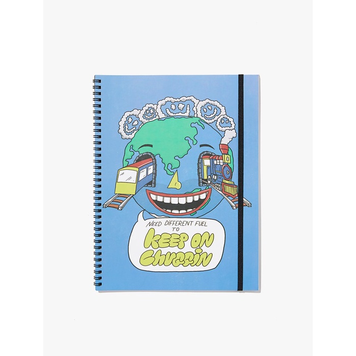 Notebook Typo - A4 Spinout Notebook Recycled - Earth Keep On Chuggin