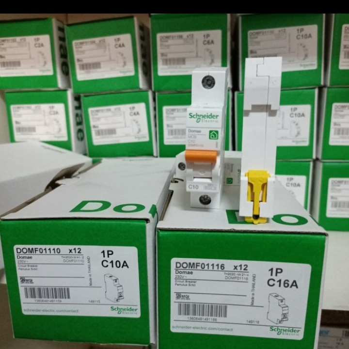 Mcb schneider domae 1 phase 6,10,16,20 amper