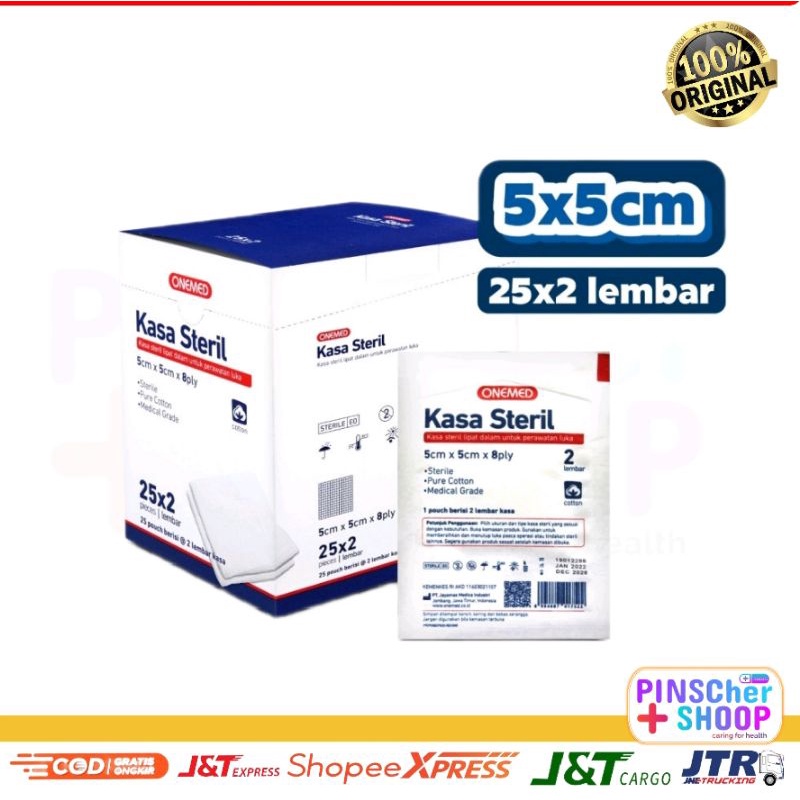 Kasa Steril 58225 OM 5x5 cm 8 ply isi 25 Pack / Box