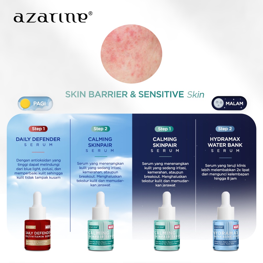 Ningrum - AZARINE Superhero Serum Marvel Edition SERIES 20ml | Brightening - Hydration - Anti Aging - Acne Series | Perawatan Wajah Serum Essence Original BPOM - 8902