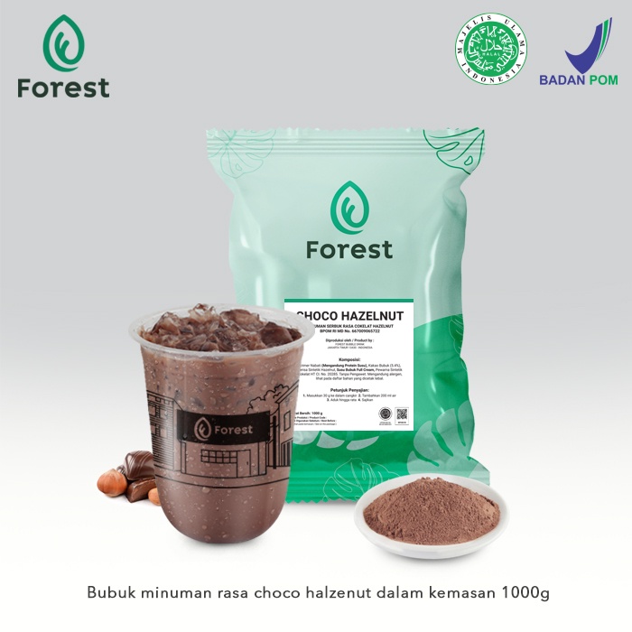 Bubuk Minuman HAZELNUT CHOCOLATE Powder - FOREST Bubble Drink