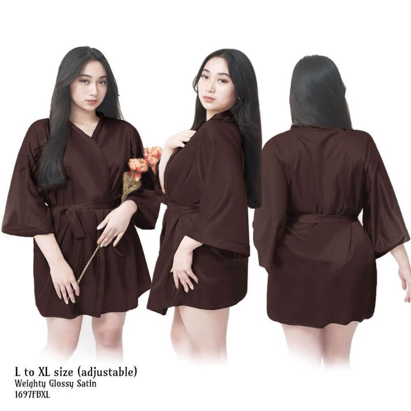 Kimono wanita sexy baju tidur jubah outer pendek bigsize big size jumbo