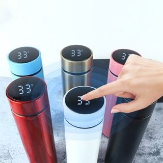 Sgmshop Tumbler Air Panas Dingin Stainless Stell Led Display Thermos LED SUHU