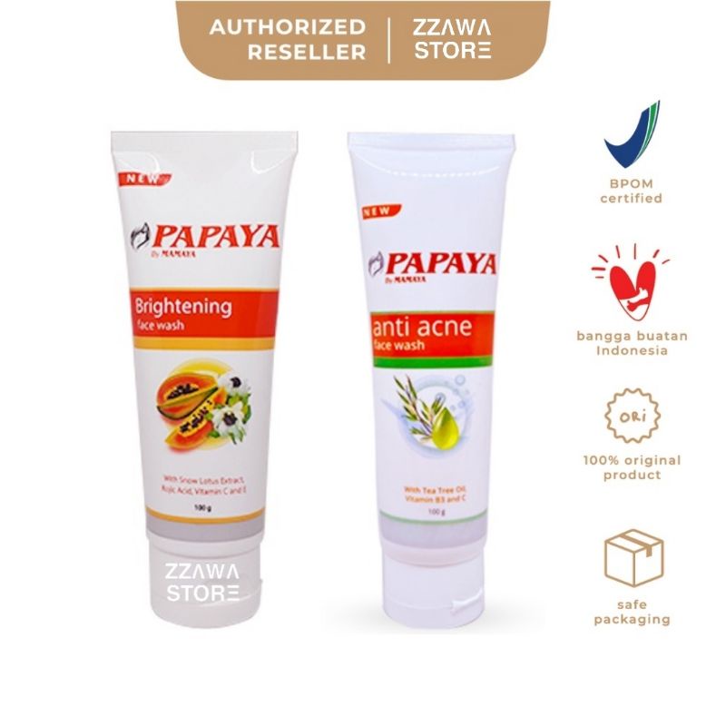 PAPAYA BY MAMAYA Face Wash / PAPAYA Brightening &amp; Anti Acne Facial Wash / Sabun Wajah