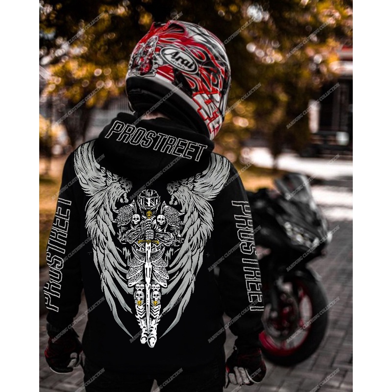 Hoodie Prostreet Dark Guardian Riders Hoodie Motor Racing Guardian Bahan Katun Hoodie Terbaru Keren Size S-M-L-XL-XXL