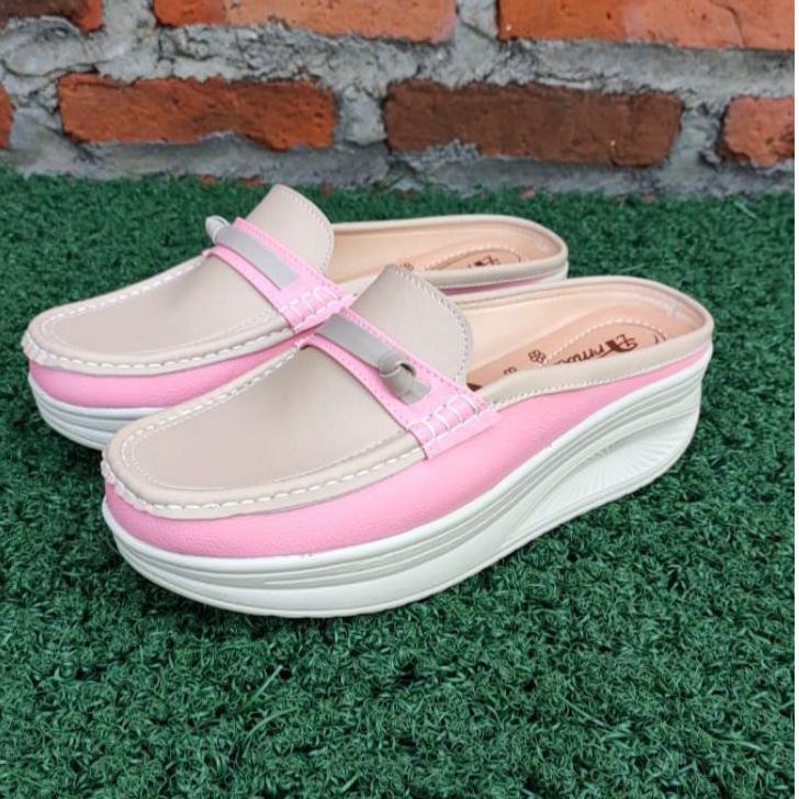 Garansi Tukar Baru ARMOD-sandal sepatu selop wedges fashion cewek Ws-06