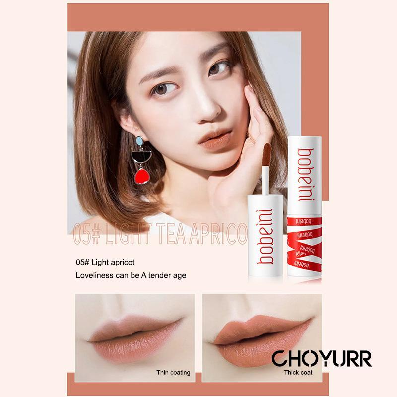 【COD】Lip Cream Matte Lipstik Cair Matte Tahan Lama Lipstik Lembut Tahan Lama Pelembab Pigmentasi Tinggi Lip Clay Velvet-Mist Matte-CH