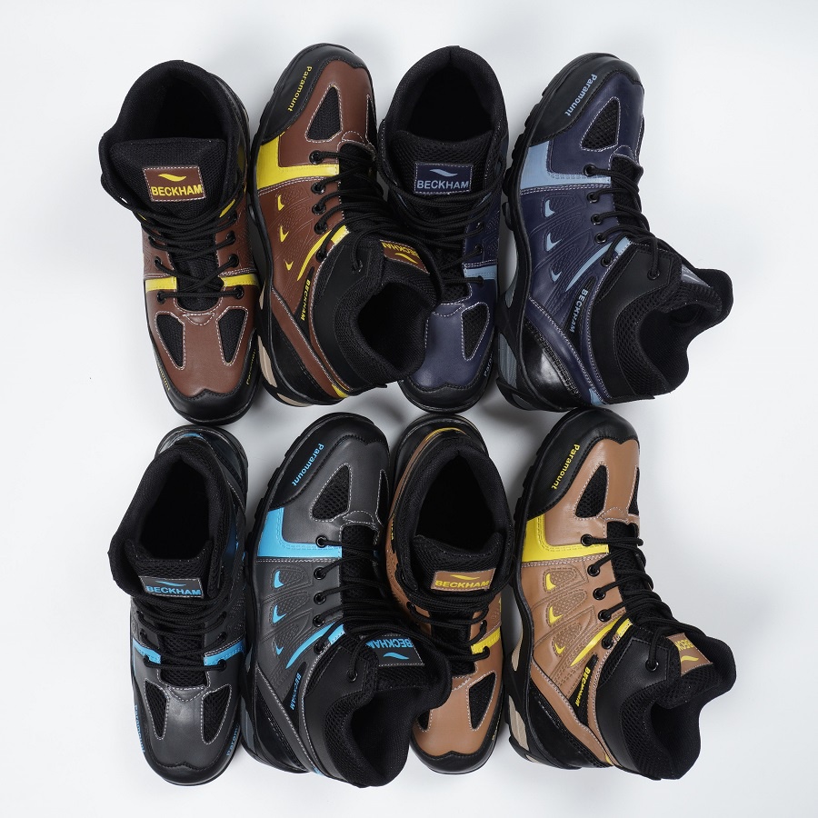 Sepatu Gunung Pria Hiking Beckham Paramount Pria Wanita Sepatu Safety Boots Proyek Ujung Besi