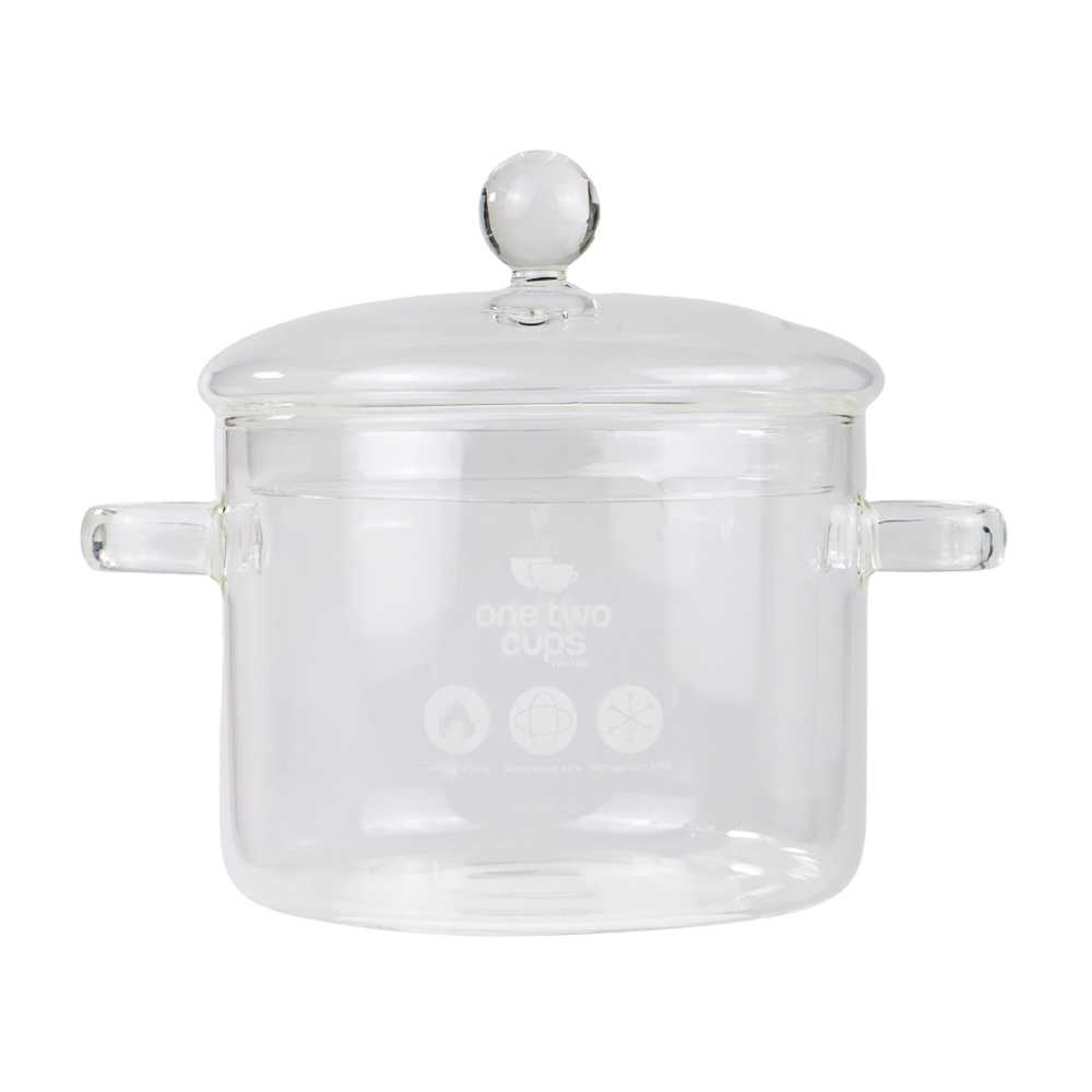 Panci Masak Sop Kaca Tahan Panas heat resistans glass stewing soup pot Borosilicate Glass