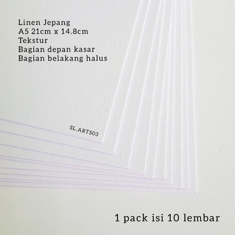 

Kertas/paper linen A5 230g/m