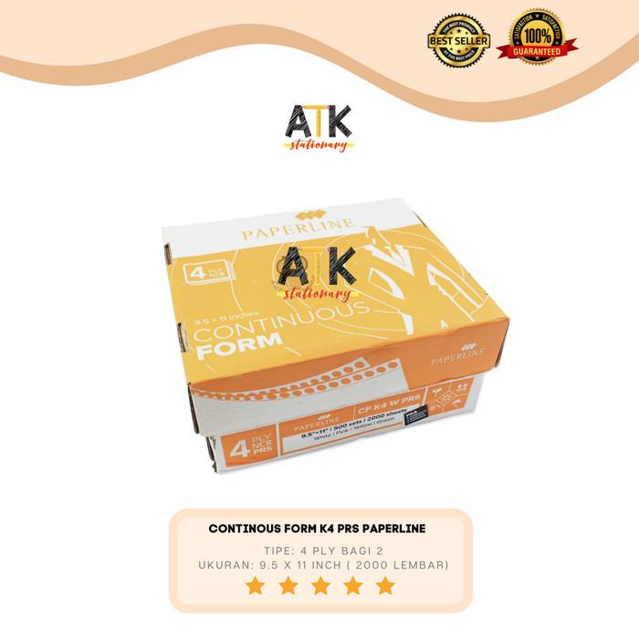 

Continous Form 9.5" x 11" 4 Rangkap ( K4/2 PRS) Bagi 2 Paperline atk