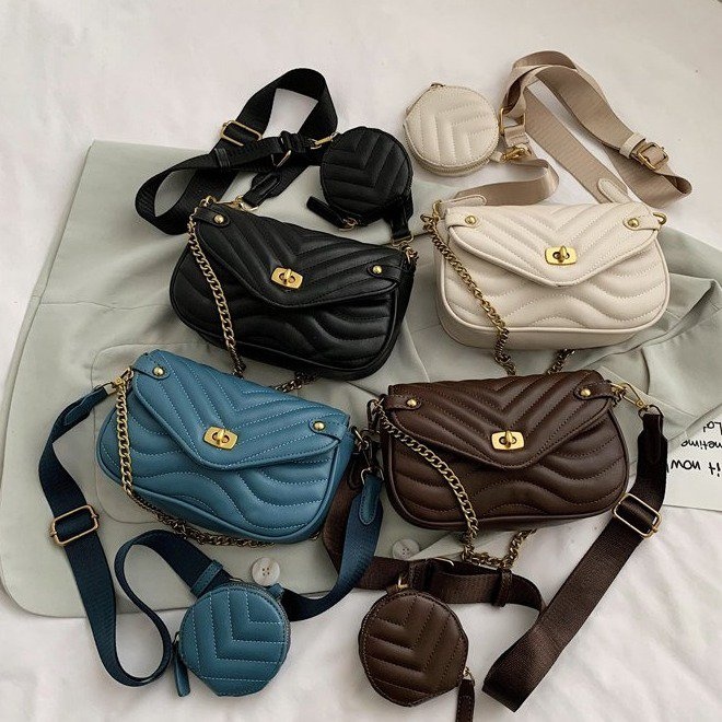 9185 TAS WANITA IMPORT SLEMPANG HANDBAG [1KG 3PC] PERFECT CORNER