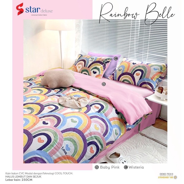 Sprei Motif 140x200 Katun asli anti geser