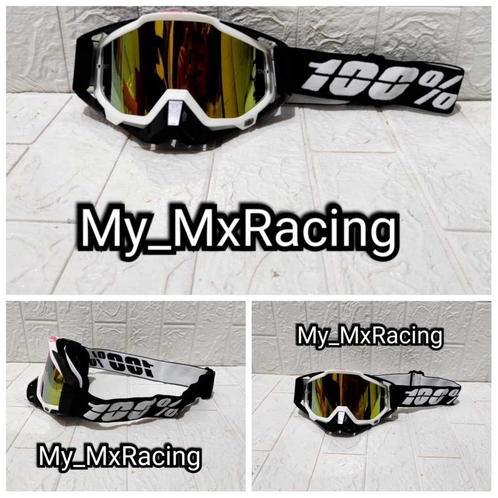 GOGGLE IMPORT Google 100 Percent - Kacamata Motor - Google Motocross - Google MX Trail - Google Rainbow - 030