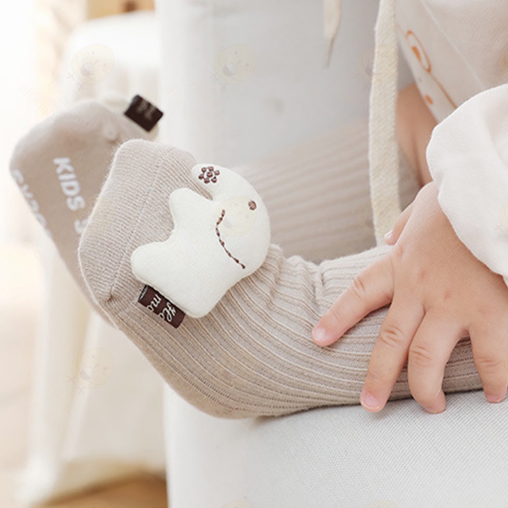 Lacoo Kaos kaki bayi panjang Kaus kaki bayi anti slip Baby socks 0-12 bulan