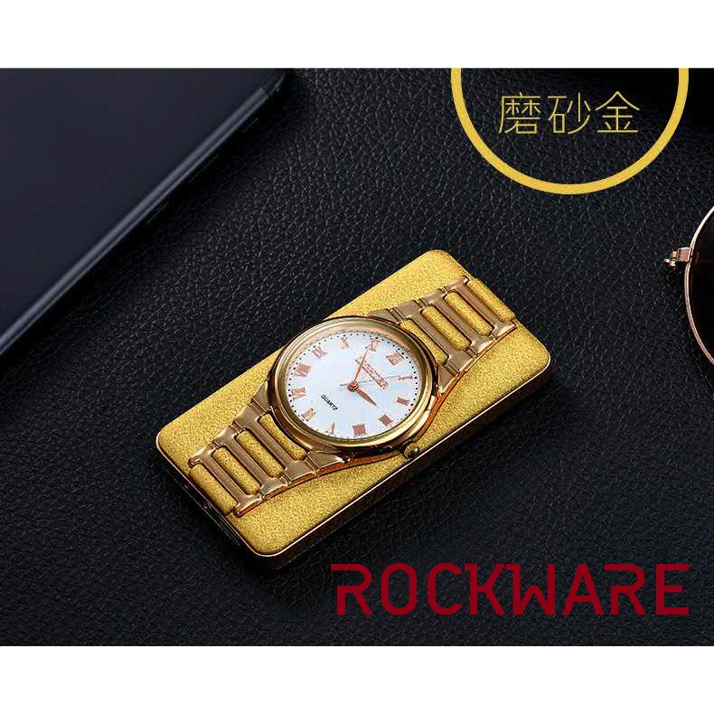 36 ROCKWARE USB Rechargeable Plasma Flameless Lighter - Elegant Watch