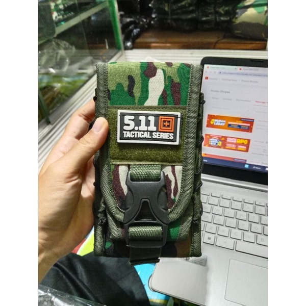 Sarung HP Tactical 511 | Tempat HP Tactical Army 511 | Wadah HP Pinggang Model Jaring | Bisa COD loreng baru