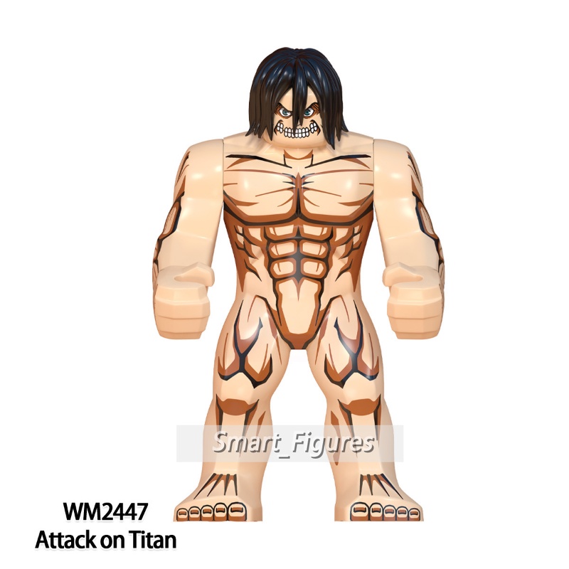 Blok Bangunan Attack on Titan Minifigures Armin Arlert Eren Jaeger Colossal Titan Kartun Mini Angka WM6148 Mainan