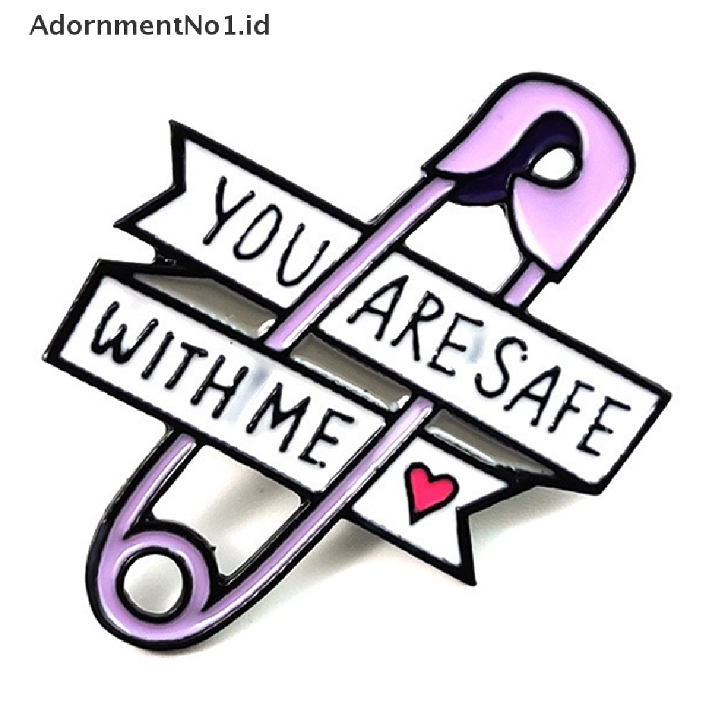 [AdornmentNo1] You Are Safe With Me Safety Pin Bros enamel Keras Kerah Pin Ransel Jaket Tas Aksesoris Pria Wanita Pasangan [ID]