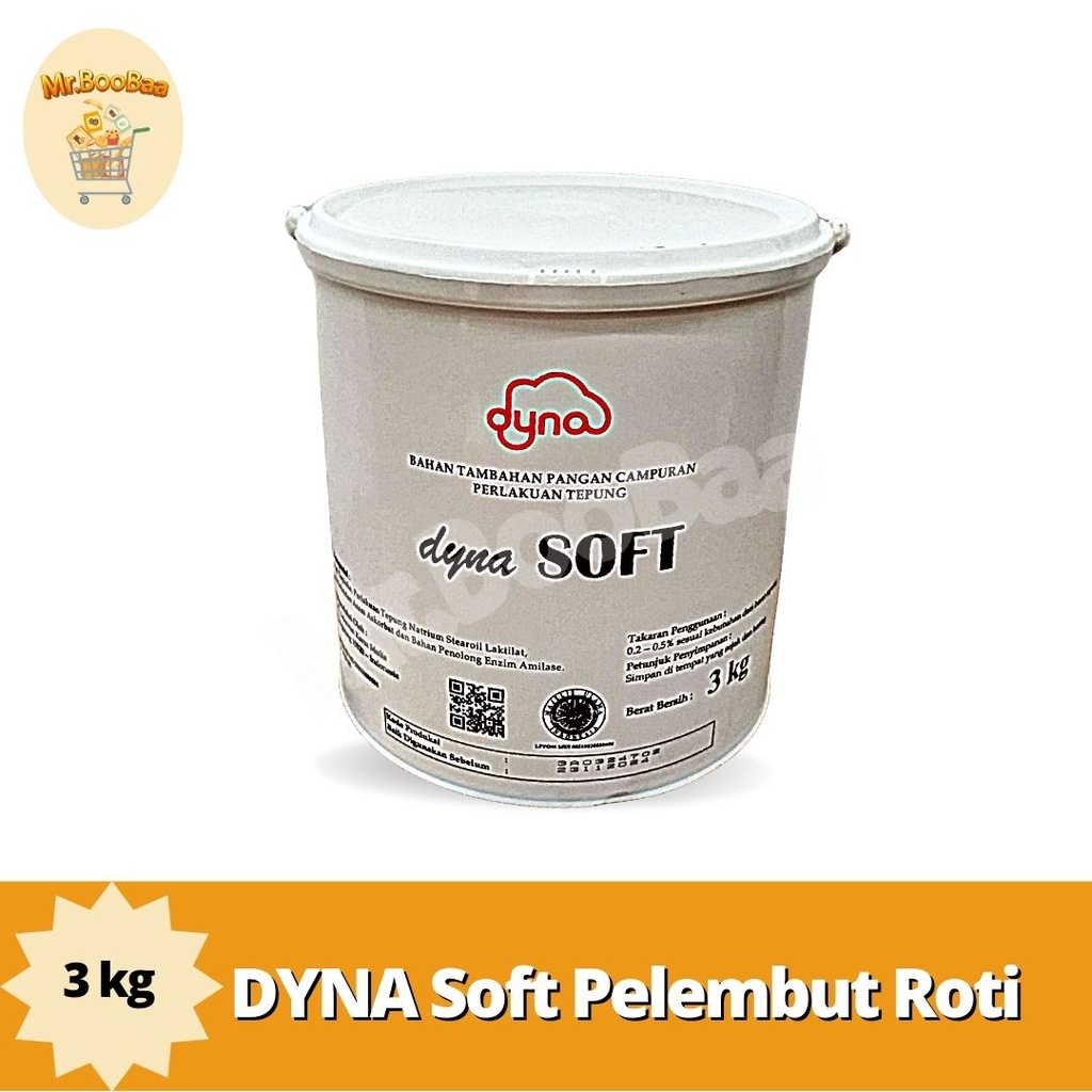 

DYNA Soft Bread Improver 3kg - Pelembut Kue - Pelembut Adonan Roti per pail 3 kg