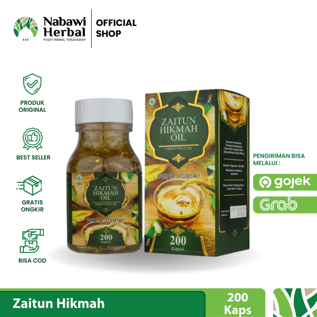 

ZAITUN HIKMAH - Minyak Zaitun Ekstra Virgin Olive Oil Isi 200 Kapsul