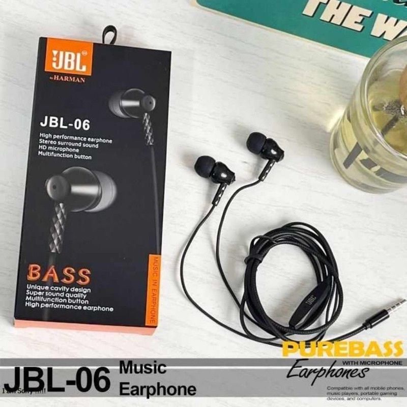 Headset Premium JBL 09 buds 3D stereo sound super bass noise cancellation clear voice call, comfortable wear in ear handsfree Realme oppo vivo Buds Pure Bass Original JBL 09 bass