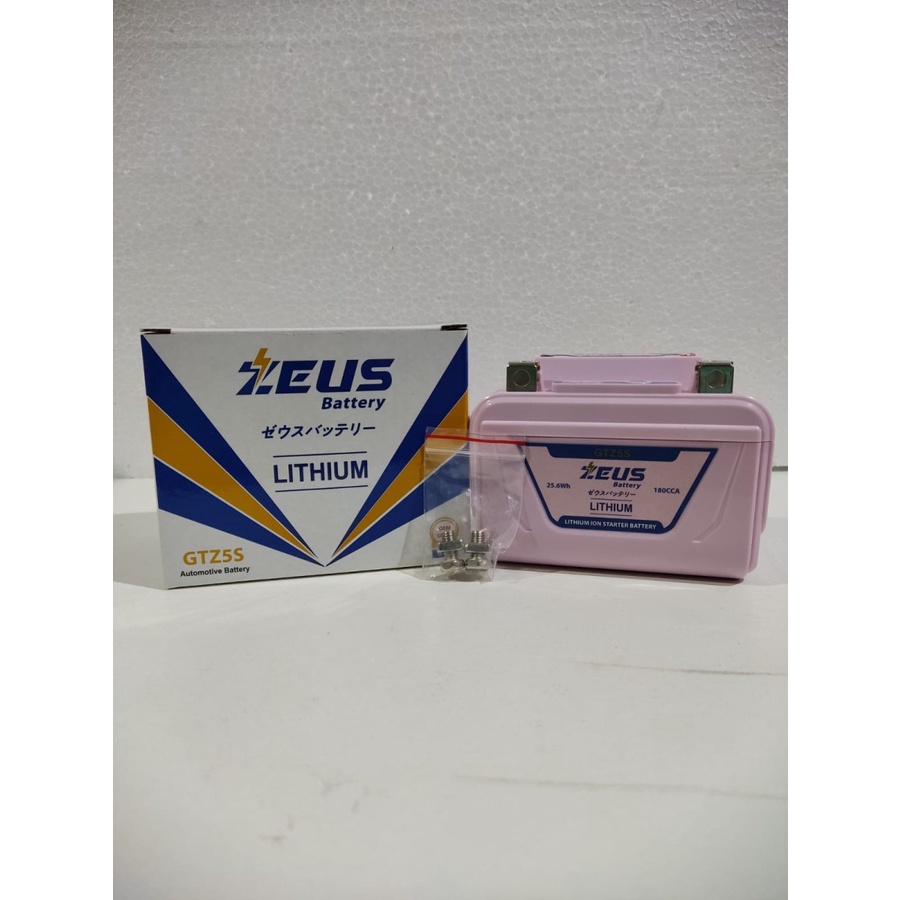 Aki Motor Honda Beat Karburator , Beat Injeksi Zeus GTZ5S Accu Lithium