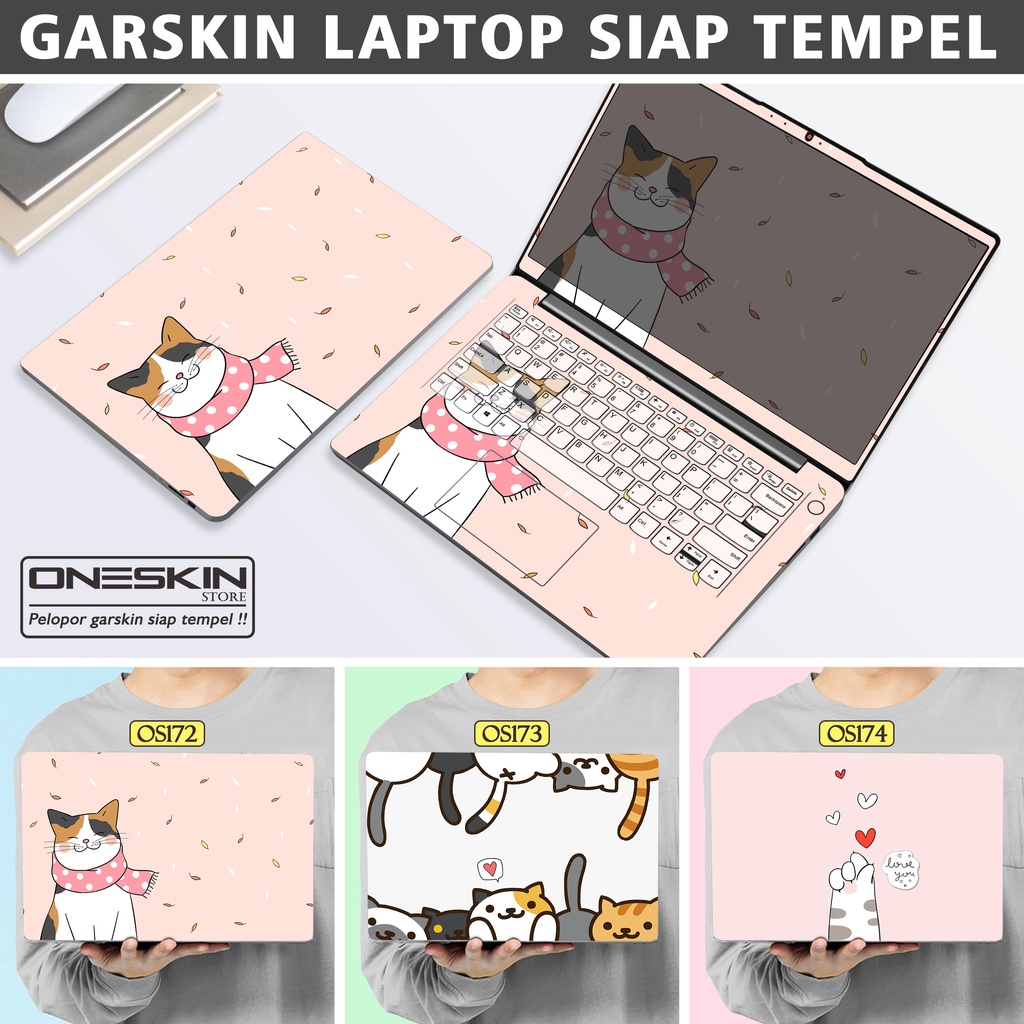 Garskin Sticker Laptop Protector Macbook Full Body Bottom Bezel Palmrest Skin Cat Love