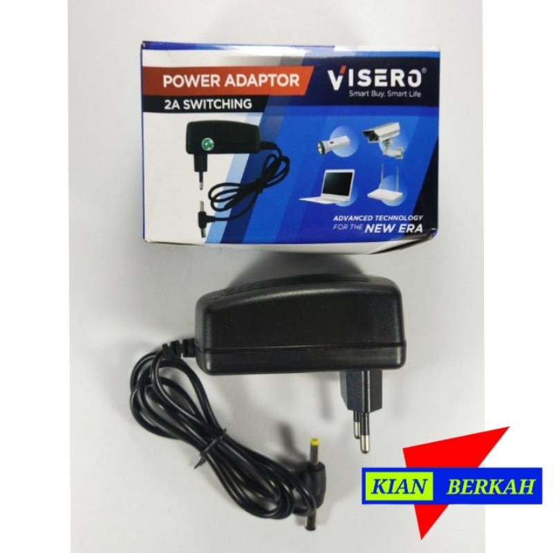 ADAPTOR VISERO 12V / 1A dan 2A